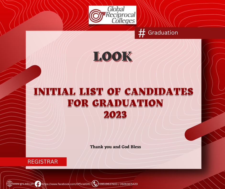 presentation of candidates for graduation 2023